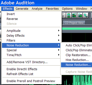 Adobe Audition - Noise Reduction