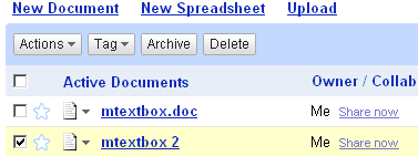    Google Docs & Spreadsheets
