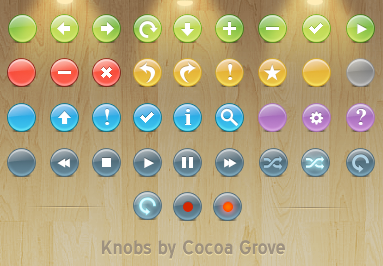   , knob icons
