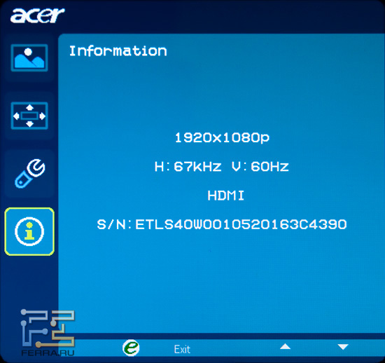   «» Acer DX241H
