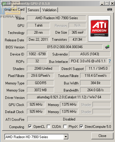 GPU-Z   HD 7970  