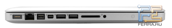   Apple MacBook Pro 13,3: MagSafe, RJ-45, FireWire-800, Thunderbolt,  USB, -,  /,   
