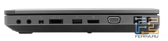   HP ProBook 6360b:  , RJ-11, D-SUB, DisplayPort, USB, eSATA, FireWire,  