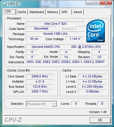 Intel Core i7-920  Turbo