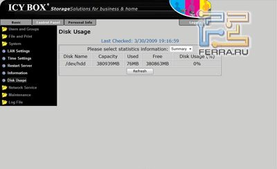 Disk Usage, 