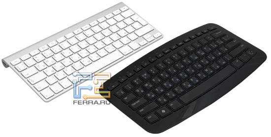  Microsoft Arc Keyboard  Apple Wireless Keyboard